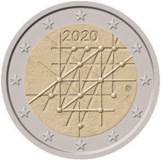 2 Euro Sondermünze aus Finnland aus 2020 mit dem Motiv 100 Jahre Universität Turku
