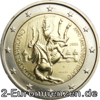 2 Euromünze aus dem Vatikan mit dem Motiv Paulusjahr