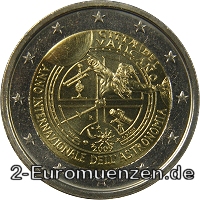 2 Euromünze aus dem Vatikan mit dem Motiv Internationales Jahr der Astronomie