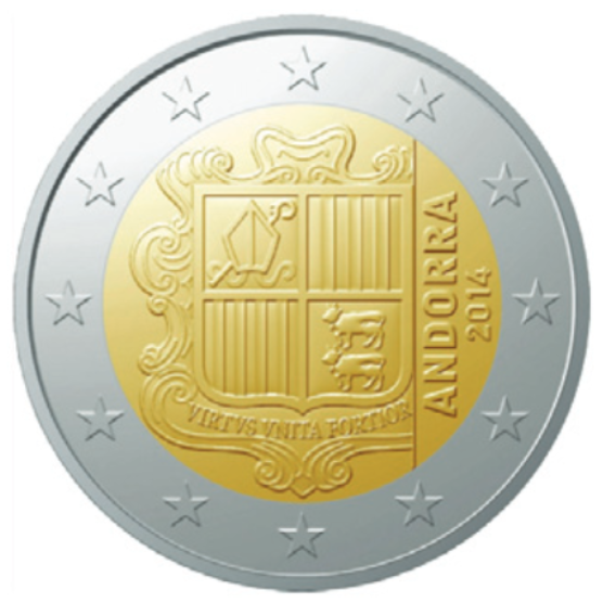 2 Euro Andorra Wappen von Andorra