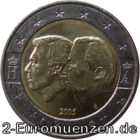 2 Euromünze aus Belgien mit dem Motiv Belgisch-Luxemburgische Wirtschaftassoziation