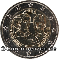 2 Euromünze aus Belgien mit dem Motiv 100. Weltfrauentag