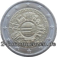 2 Euro Gedenkmünze 10 Jahre-Euro-Bargeld 2012