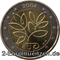 2 Euromünze aus Finnland mit dem Motiv Erweiterung der Europäischen Union 2004