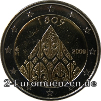 2 Euromünze aus Finnland mit dem Motiv 200. Jahrestag der Autonomie und Errichtung der zentralen Regierungsinstitutionen