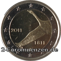 2 Euromünze aus Finnland mit dem Motiv 200 Jahre Bank of Finnland