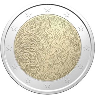 2 Euro Sondermünze aus Finnland mit dem Motiv 100 Jahre unabhängiges Finnland