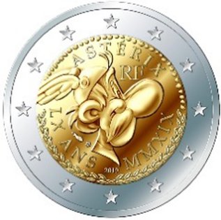 2 Euro Sondermünze aus Frankreich uit 2019 mit dem Motiv 60 Jahre Asterix
