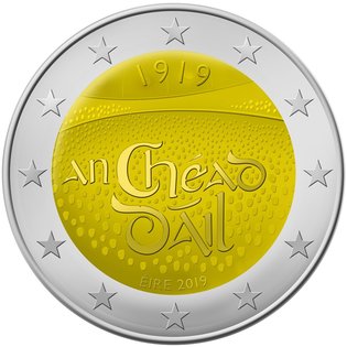 2 Euro Sondermünze aus Irland mit dem Motiv 100 Jahre erste Sitzug Dáil Éireann