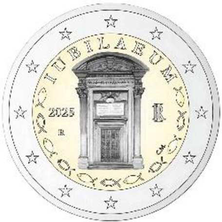 2 Euro Sonderm&uuml;nze aus Italien aus 2025 mit dem Motiv Jubil&auml;um 2025