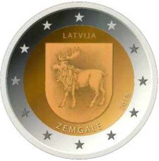2 Euro Sondermünze aus Lettland mit dem Motiv Semgallen