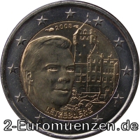  2 Euromünze aus Luxemburg mit dem Motiv Château de Berg