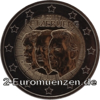 2 Euromünze aus Luxemburg mit dem Motiv Jean de Luxembourg