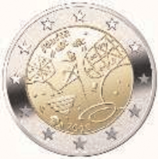 2 Euro Sondermünze aus Malta aus 2020 mit dem Motiv Von Kindern mit Solidarität - Spiele