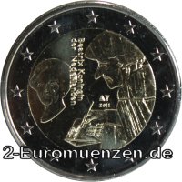 2 Euromünze aus den Niederlanden mit dem Motiv Erasmus
