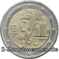 2 Euromünze aus Portugal mit dem Motiv Guimarães Kulturhauptstadt Europas