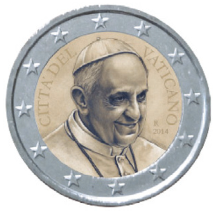 2 Euro Vatikan 2014 Papst Franziskus